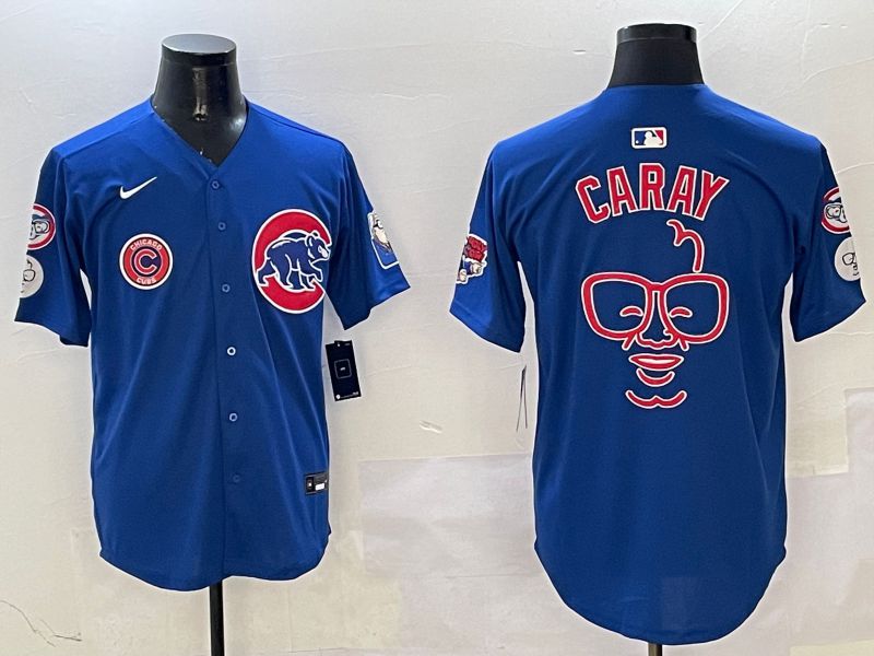 Men Chicago Cubs Blank Blue Fashion Game 2025 Nike MLB Jersey style 2